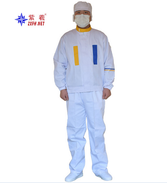 紫羲ZXFH.NET长袖白色春秋食品服